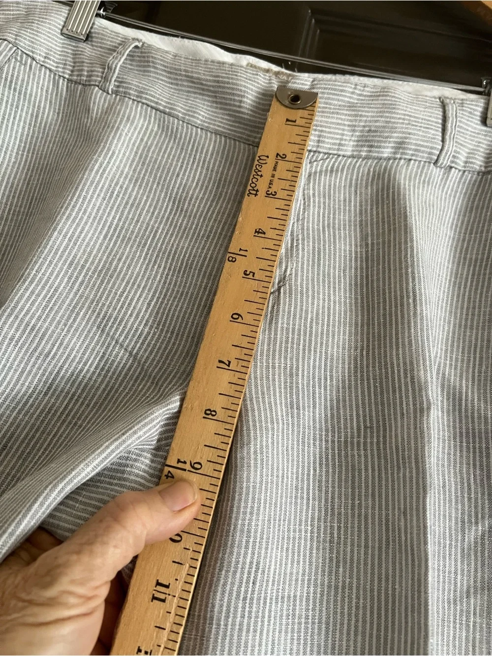 Banana Republic Light Gray stripes linen Pants